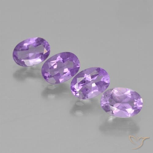 3.00ctw Natural Violeta medio Amatista, Ovalada, VS