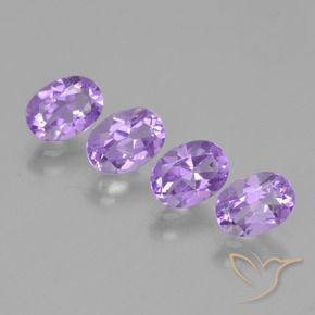 Gemas de Amatista Violeta iris intenso natural de 3.09 ct, Ovalada, VVS-VS