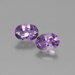 Gemas de Amatista Violeta natural de 1.39 ct, Corte Óvalo, VS