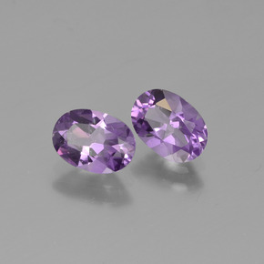 Gemas de Amatista Violeta natural de 1.39 ct, Corte Óvalo, VS