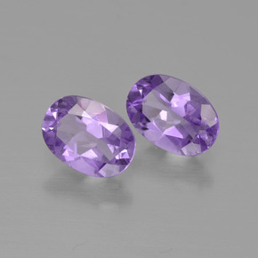 Gemas de Amatista Violeta medio natural de 1.40 ct, Corte Óvalo, VS