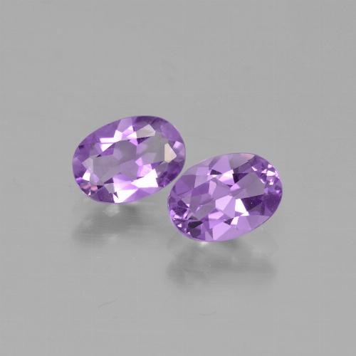 Gemas de amatista violeta rosado natural de 1,37 ct, corte óvalo, VS