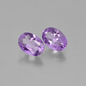 Gemas de amatista violeta rosado natural de 1,37 ct, corte óvalo, VS