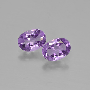 Gemas de Amatista Violeta rosado natural de 1.35 ct, Corte Óvalo, VVS-VS