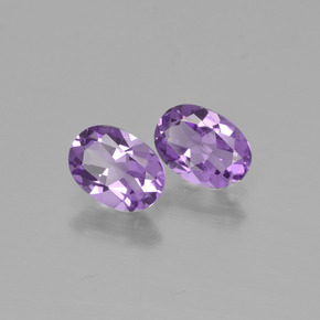 Gemas de Amatista Violeta rosado natural de 1.35 ct, Corte Óvalo, VVS-VS