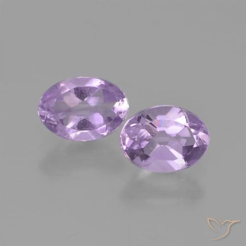 1.41ctw Natural Violeta rosáceo claro Amatista, Ovalada, VS