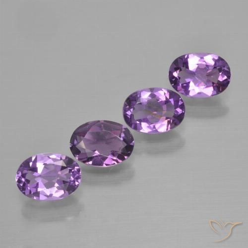 2.71ctw Natural Violeta púrpura oscuro medio Amatista, Ovalada, VS