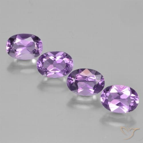 3.05ctw Natural Violeta púrpura Amatista, Ovalada, VS