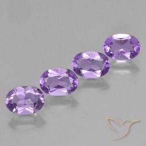 Gemas de Amatista Violeta oscuro natural de 2.82 ct, Ovalada, VS
