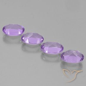 Gemas de Amatista Violeta oscuro natural de 2.82 ct, Ovalada, VS