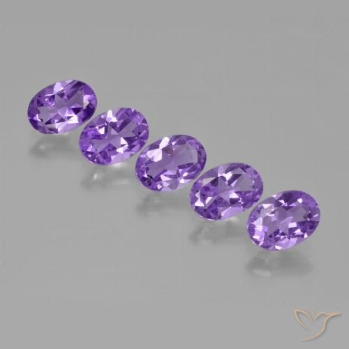 3.02ctw Natural Violeta claro medio Amatista, Ovalada, VS