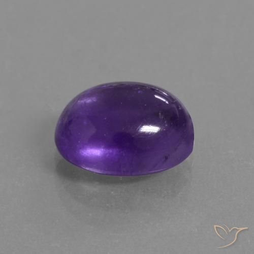 Amatista Violeta medio natural de 3.52 ct, Ovalada, Translúcido