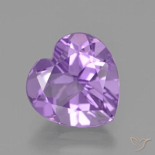 Amatista violeta rosado natural de 2,88 ct, forma de corazón, VVS-VS