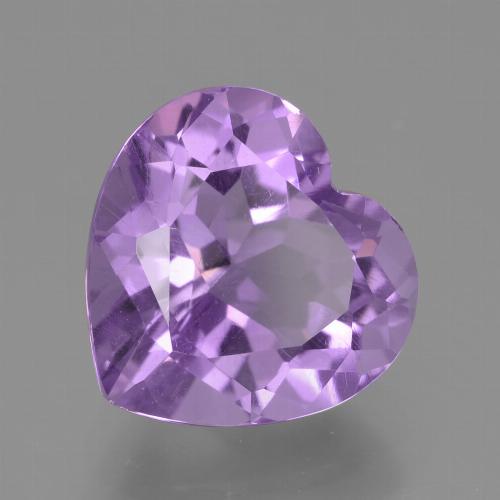 Amatista violeta rosado natural de 3,22 ct, forma de corazón, VS