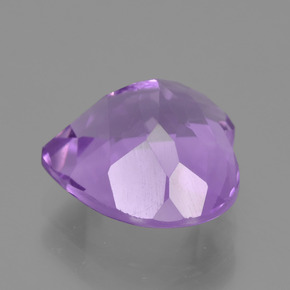 Amatista violeta rosado natural de 3,22 ct, forma de corazón, VS
