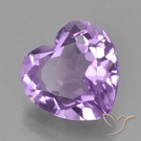 Amatista Violeta rosado natural de 3.05 ct, Corazón, VVS-VS
