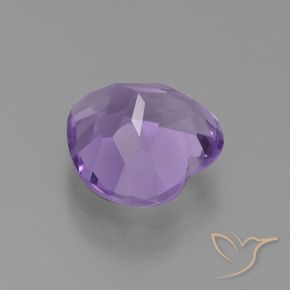 Amatista Violeta medio natural de 3.12 ct, Corazón, VS