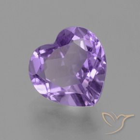 Amatista Tono violeta intenso natural de 3.13 ct, Corazón, VS