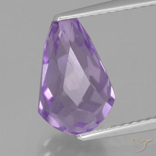 3.76ct Natural Violeta iris rosáceo Amatista, Corte Briolette, VS