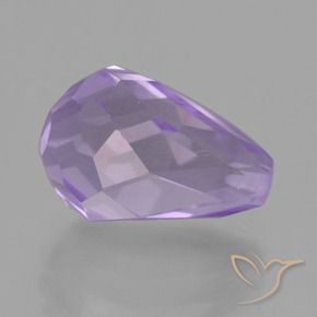Amatista Violeta iris rosáceo natural de 3.76 ct, Corte Briolette, VS