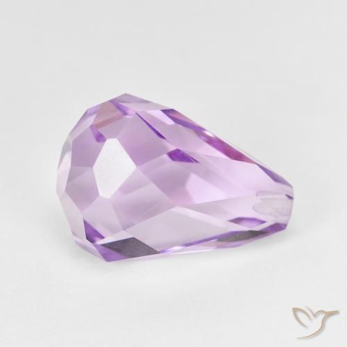 Amatista Violeta iris natural de 7.36 ct, Corte Briolette, VS