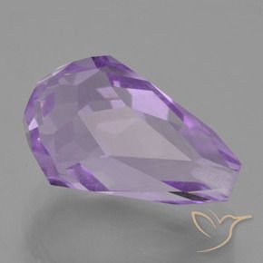 Amatista Violeta iris intenso natural de 3.71 ct, Corte Briolette, VS
