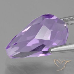 Amatista Violeta iris intenso natural de 3.71 ct, Corte Briolette, VS