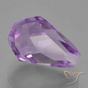 Amatista Violeta medio natural de 3.69 ct, Corte Briolette, VS