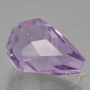 Amatista Violeta medio natural de 4.95 ct, Corte Briolette, VS