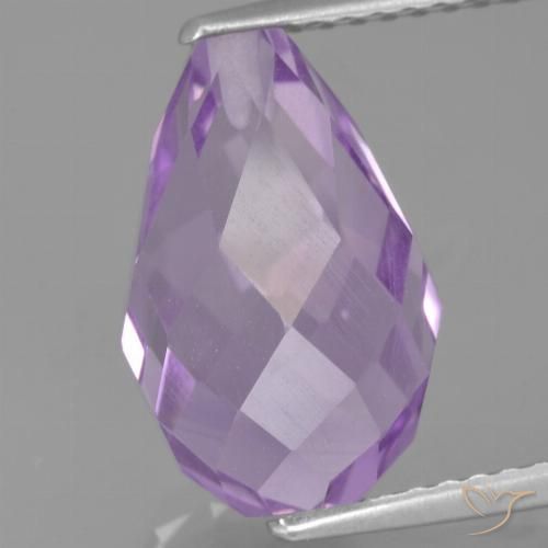 5.67ct Natural Violeta iris Amatista, Corte Briolette, VS