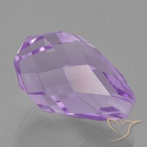 Amatista Violeta iris natural de 5.67 ct, Corte Briolette, VS