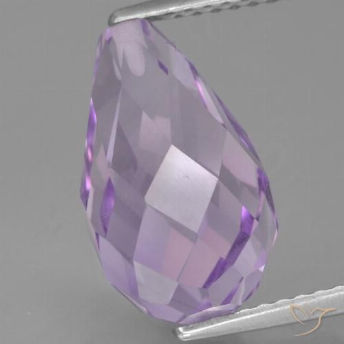 5.94ct Natural Violeta medio Amatista, Corte Briolette, VS