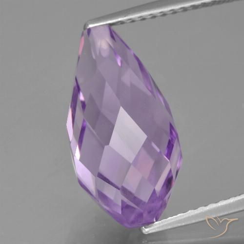 6.76ct Natural Violeta púrpura Amatista, Corte Briolette, VS