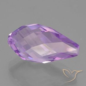 Amatista Violeta púrpura natural de 6.76 ct, Corte Briolette, VS