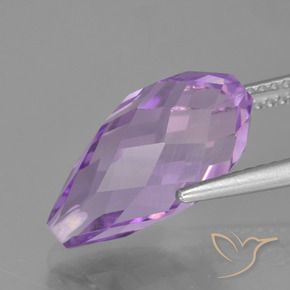 Amatista Violeta púrpura natural de 6.76 ct, Corte Briolette, VS