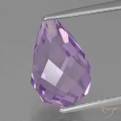 5.22ct Natural Violeta medio Amatista, Corte Briolette, VS