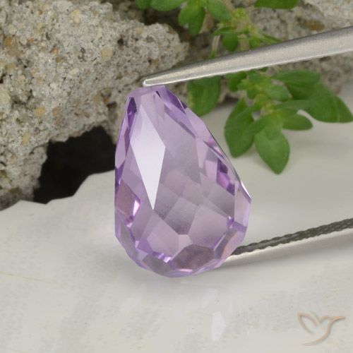 7.13ct Natural Violeta iris Amatista, Corte Briolette, VS