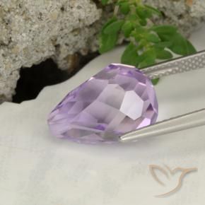 Amatista Violeta iris natural de 7.13 ct, Corte Briolette, VS