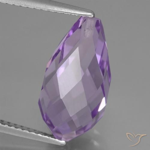 6.89ct Natural Violeta medio Amatista, Corte Briolette, VS