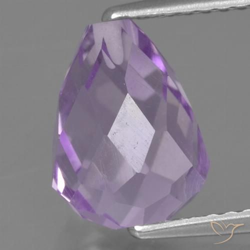 3.32ct Natural Violeta rosáceo claro Amatista, Corte Briolette, VS