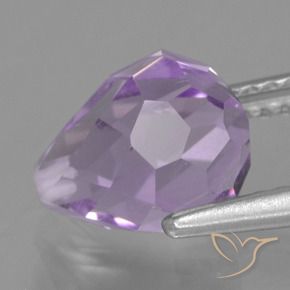 Amatista Violeta iris natural de 3.06 ct, Corte Briolette, VS