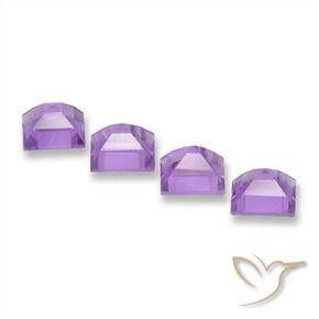 Gemas de Amatista Violeta rosado natural de 4.01 ct, Cuadrado, VVS-VS