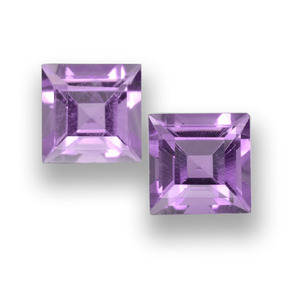 Gemas de Amatista Violeta natural de 2.05 ct, Cuadrado, VVS-VS