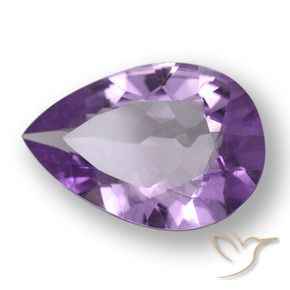 Amatista violeta púrpura intenso natural de 3,84 ct, en forma de pera, VS