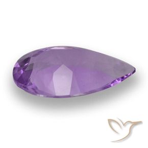 Amatista violeta púrpura intenso natural de 3,84 ct, en forma de pera, VS