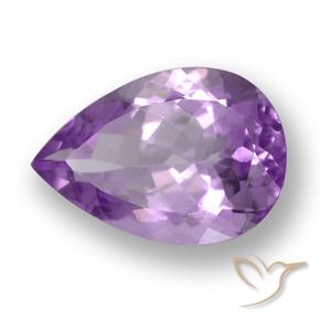 Amatista violeta medio natural de 5,23 ct, en forma de pera, VVS