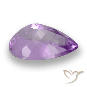 Amatista violeta medio natural de 5,23 ct, en forma de pera, VVS