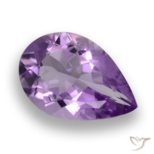 Amatista Violeta púrpura intenso natural de 4.60 ct, En forma de pera, VVS-VS
