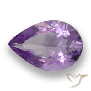 Amatista Violeta púrpura intenso natural de 4.60 ct, En forma de pera, VVS-VS