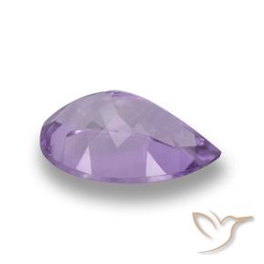 Amatista Violeta medio natural de 5.25 ct, En forma de pera, VVS